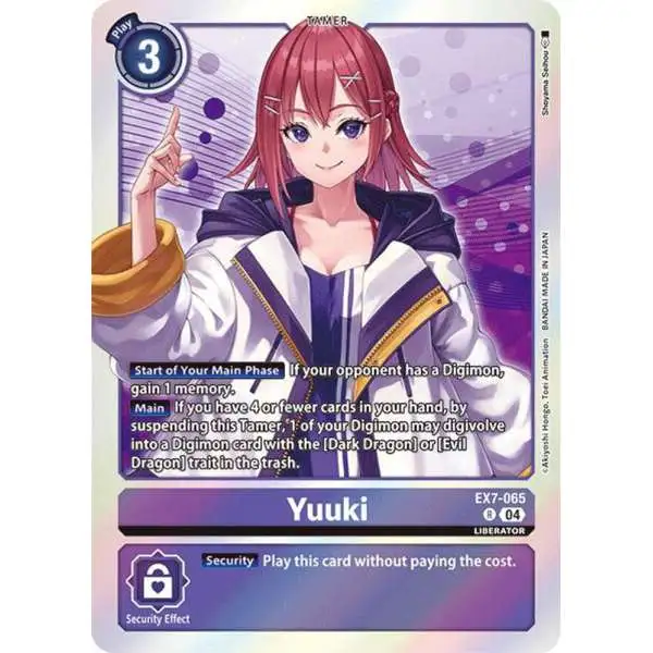 Digimon Trading Card Game Liberator Rare Yuuki EX7-065