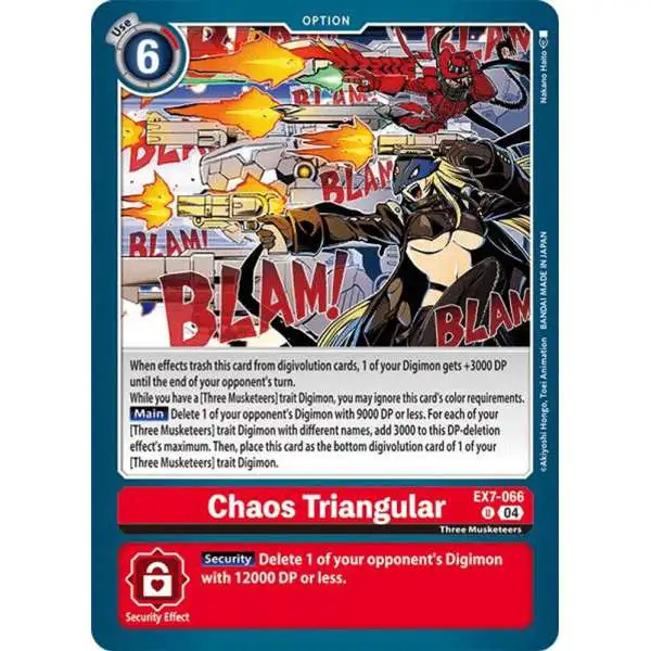 Digimon Trading Card Game Liberator Uncommon Chaos Triangular EX7-066