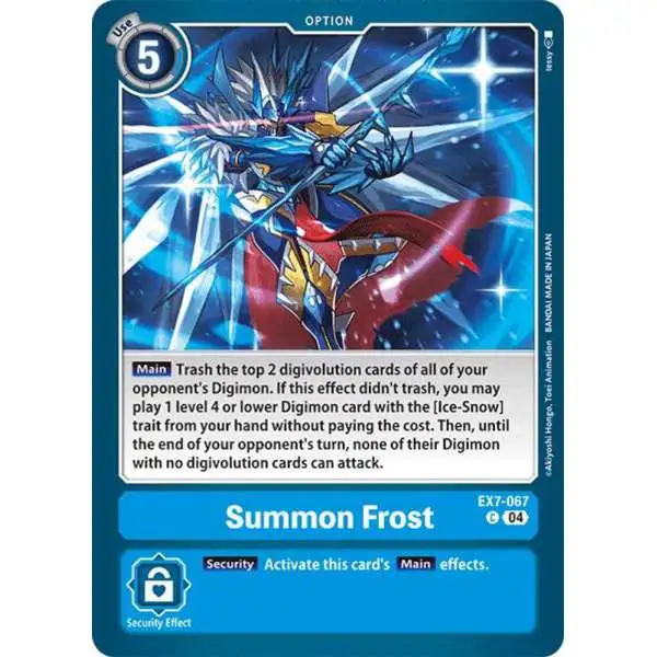 Digimon Trading Card Game Liberator Common Summon Frost EX7-067