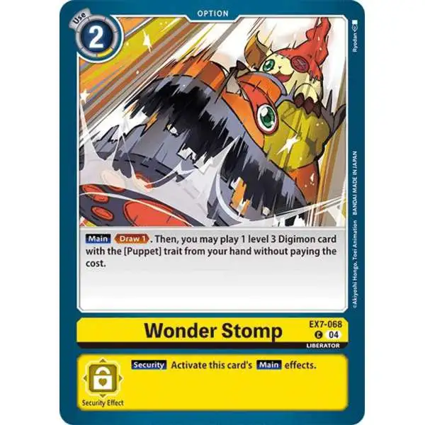 Digimon Trading Card Game Liberator Common Wonder Stomp EX7-068