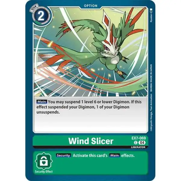 Digimon Trading Card Game Liberator Common Wind Slicer EX7-069