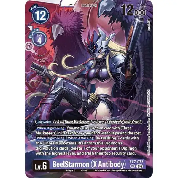 Digimon Trading Card Game Liberator Secret Rare BeelStarmon (X Antibody) EX7-073