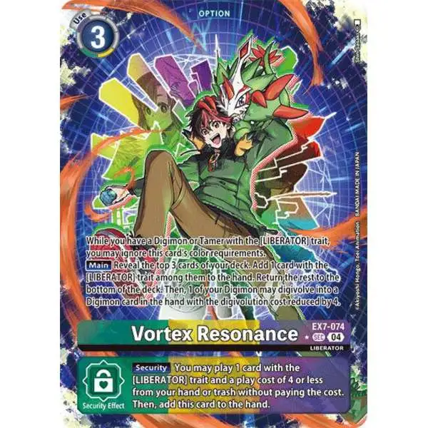 Digimon Trading Card Game Liberator Secret Rare Vortex Resonance EX7-074 [Alternate Art]