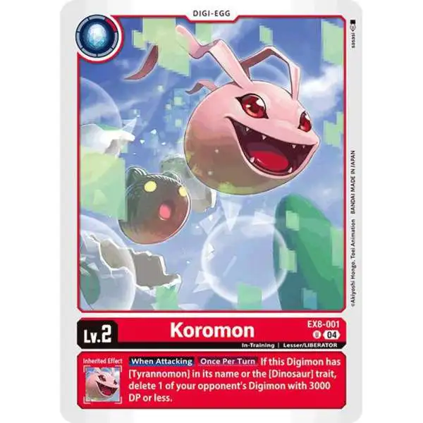 Digimon Trading Card Game Chain of Liberation Uncommon Koromon EX8-001