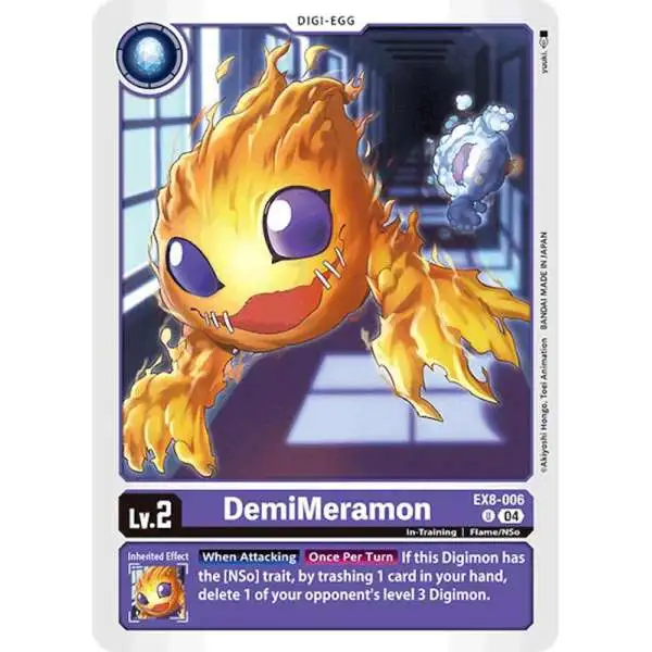 Digimon Trading Card Game Chain of Liberation Uncommon DemiMeramon EX8-006