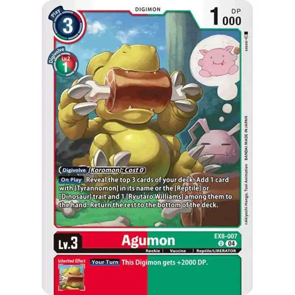 Digimon Trading Card Game Chain of Liberation Uncommon Agumon - EX8-007 EX8-007