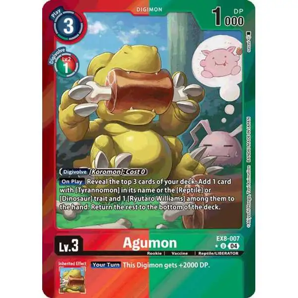 Digimon Trading Card Game Chain of Liberation Uncommon Agumon - EX8-007 EX8-007 [Limited Foil]