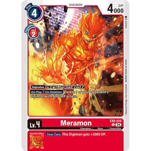 Digimon Trading Card Game Chain of Liberation Common Meramon EX8-010