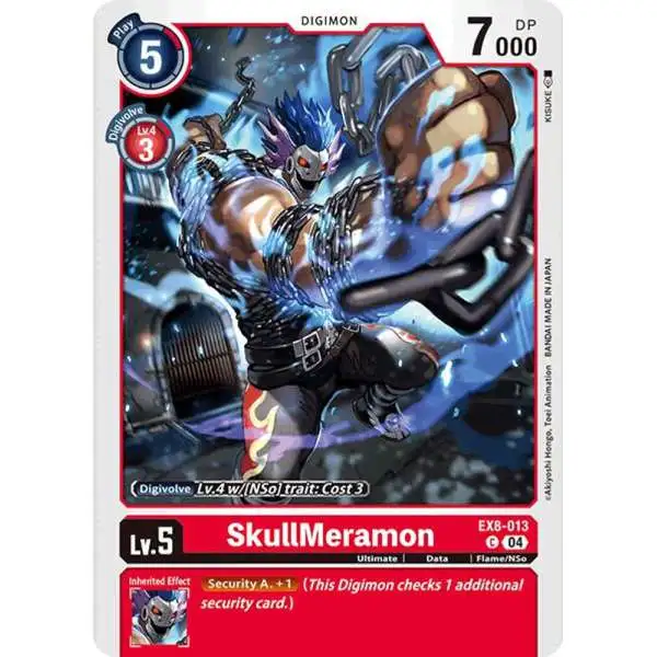 Digimon Trading Card Game Chain of Liberation Common SkullMeramon EX8-013
