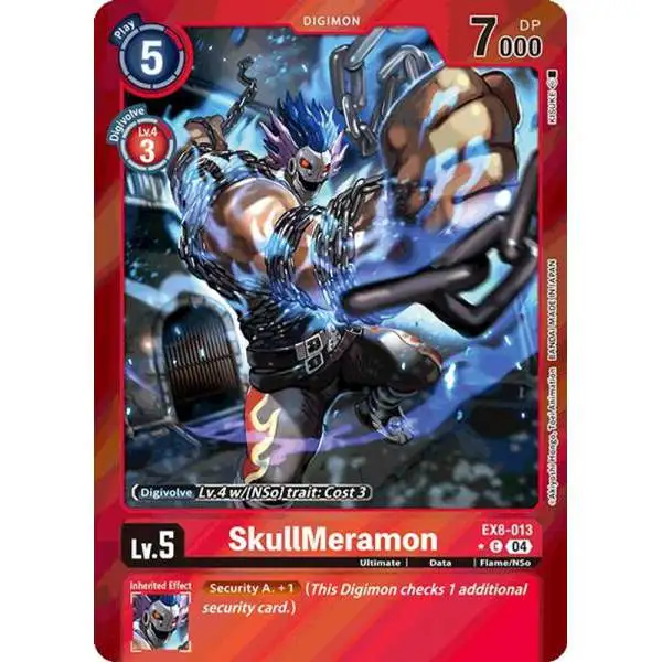 Digimon Trading Card Game Chain of Liberation Common SkullMeramon EX8-013 [Limited Foil]