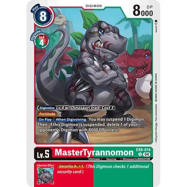 Digimon Trading Card Game Chain of Liberation Uncommon MasterTyrannomon EX8-014