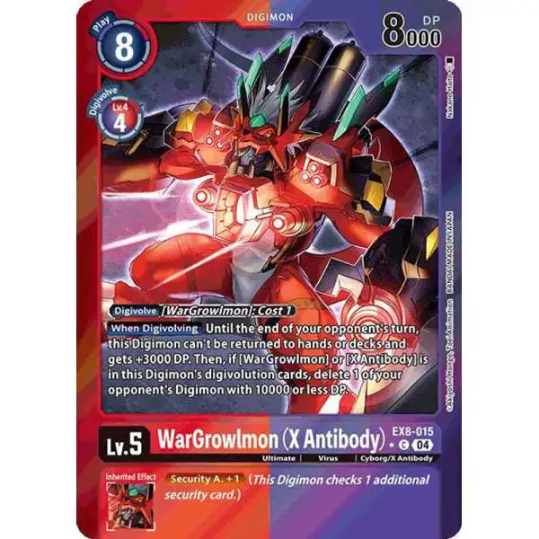 Digimon Trading Card Game Chain of Liberation Common WarGrowlmon (X Antibody) EX8-015 [Limited Foil]