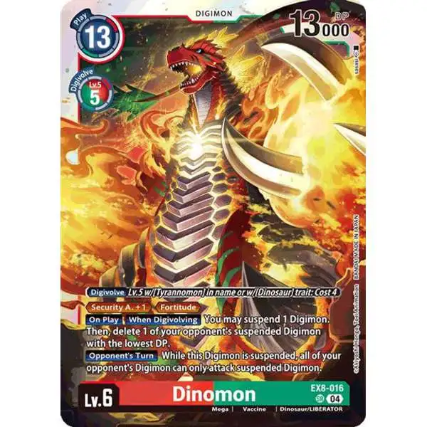 Digimon Trading Card Game Chain of Liberation Super Rare Dinomon EX8-016
