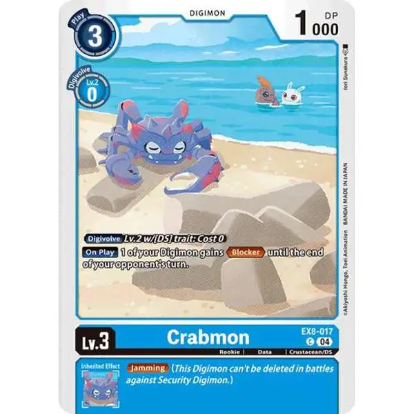 Digimon Trading Card Game Chain of Liberation Common Crabmon EX8-017