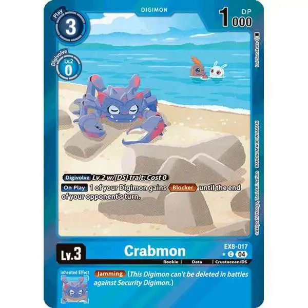 Digimon Trading Card Game Chain of Liberation Common Crabmon EX8-017 [Limited Foil]