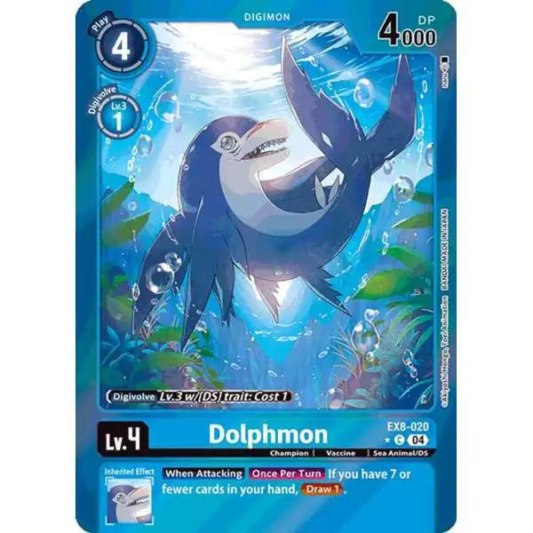 Digimon Trading Card Game Chain of Liberation Common Dolphmon EX8-020 [Limited Foil]
