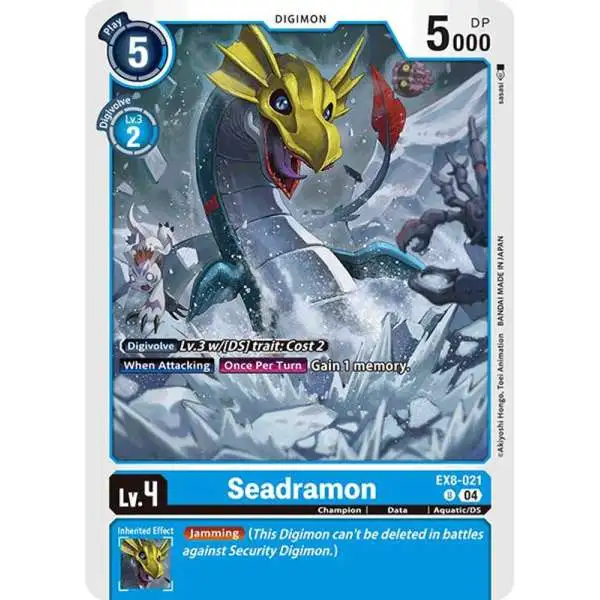 Digimon Trading Card Game Chain of Liberation Uncommon Seadramon EX8-021