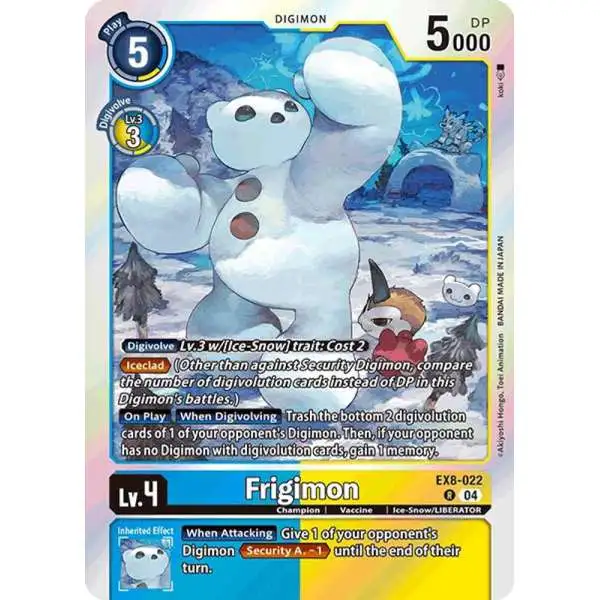Digimon Trading Card Game Chain of Liberation Rare Frigimon EX8-022