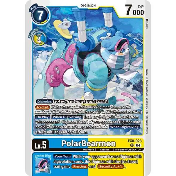 Digimon Trading Card Game Chain of Liberation Uncommon PolarBearmon EX8-023