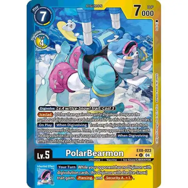 Digimon Trading Card Game Chain of Liberation Uncommon PolarBearmon EX8-023 [Limited Foil]