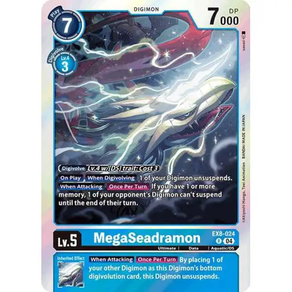 Digimon Trading Card Game Chain of Liberation Rare MegaSeadramon EX8-024