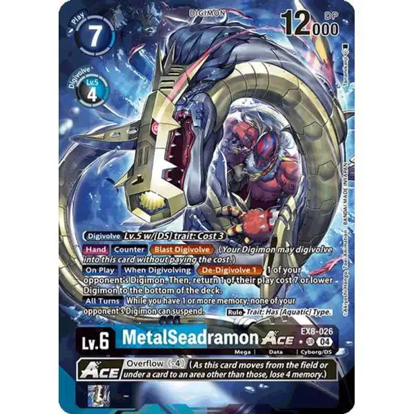 Digimon Trading Card Game Chain of Liberation Super Rare MetalSeadramon ACE EX8-026 [Alternate Art]