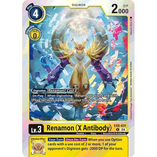 Digimon Trading Card Game Chain of Liberation Rare Renamon (X Antibody) EX8-031