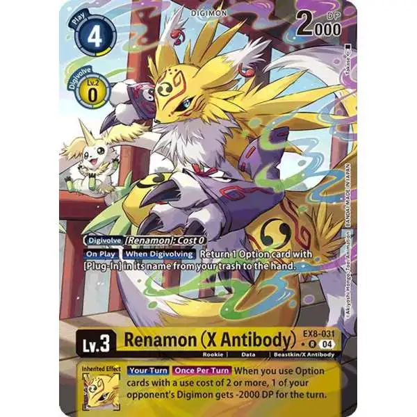 Digimon Trading Card Game Chain of Liberation Rare Renamon (X Antibody) EX8-031 [Alternate Art]