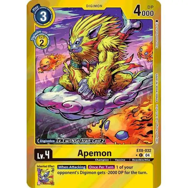 Digimon Trading Card Game Chain of Liberation Common Apemon EX8-032 [Limited Foil]