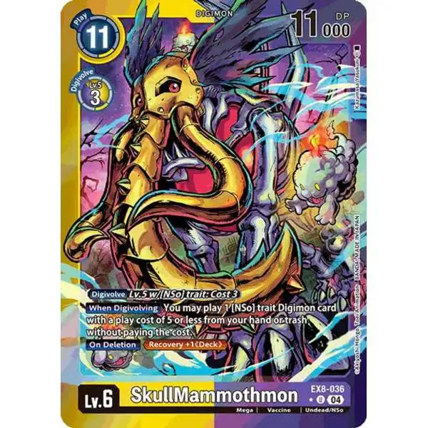 Digimon Trading Card Game Chain of Liberation Uncommon SkullMammothmon EX8-036 [Limited Foil]