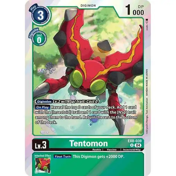 Digimon Trading Card Game Chain of Liberation Rare Tentomon EX8-039
