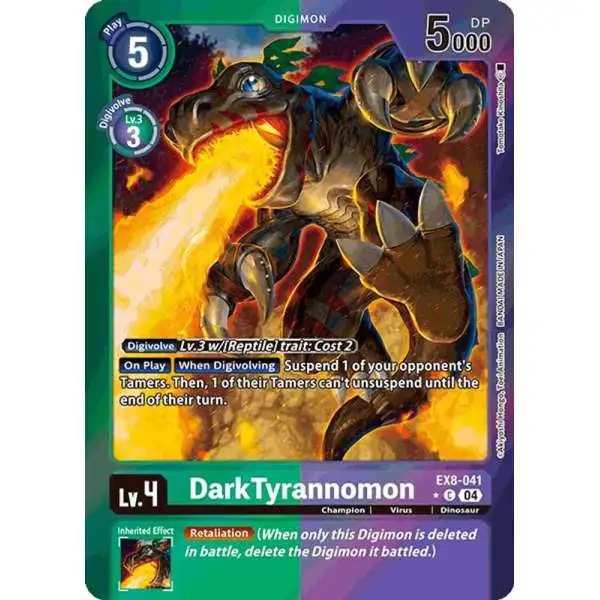 Digimon Trading Card Game Chain of Liberation Common DarkTyrannomon EX8-041 [Limited Foil]