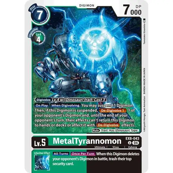 Digimon Trading Card Game Chain of Liberation Uncommon MetalTyrannomon EX8-043