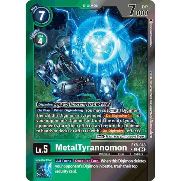 Digimon Trading Card Game Chain of Liberation Uncommon MetalTyrannomon EX8-043 [Limited Foil]