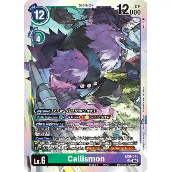 Digimon Trading Card Game Chain of Liberation Super Rare Callismon EX8-045