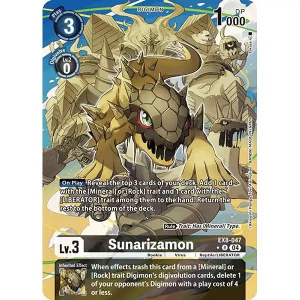 Digimon Trading Card Game Chain of Liberation Rare Sunarizamon EX8-047 [Alternate Art]