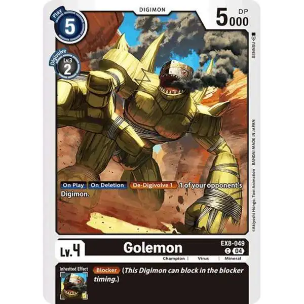 Digimon Trading Card Game Chain of Liberation Common Golemon EX8-049
