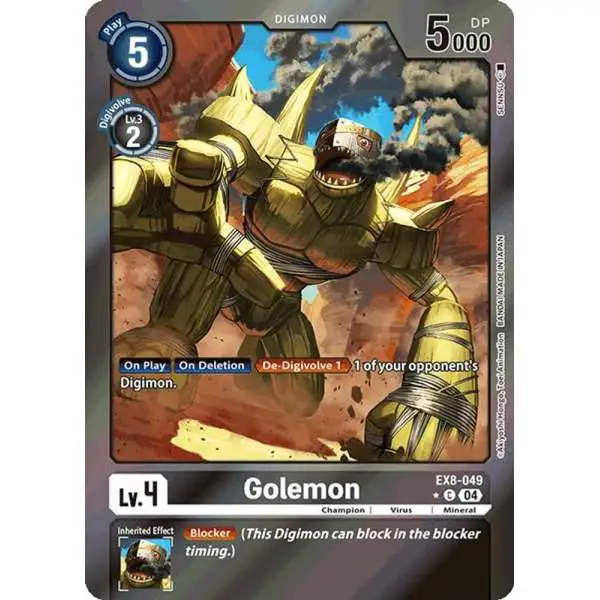 Digimon Trading Card Game Chain of Liberation Common Golemon EX8-049 [Limited Foil]