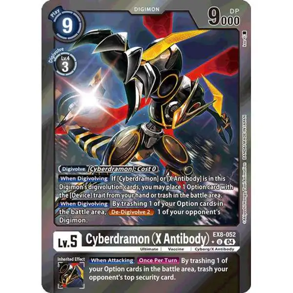Digimon Trading Card Game Chain of Liberation Uncommon Cyberdramon (X Antibody) EX8-052 [Limited Foil]