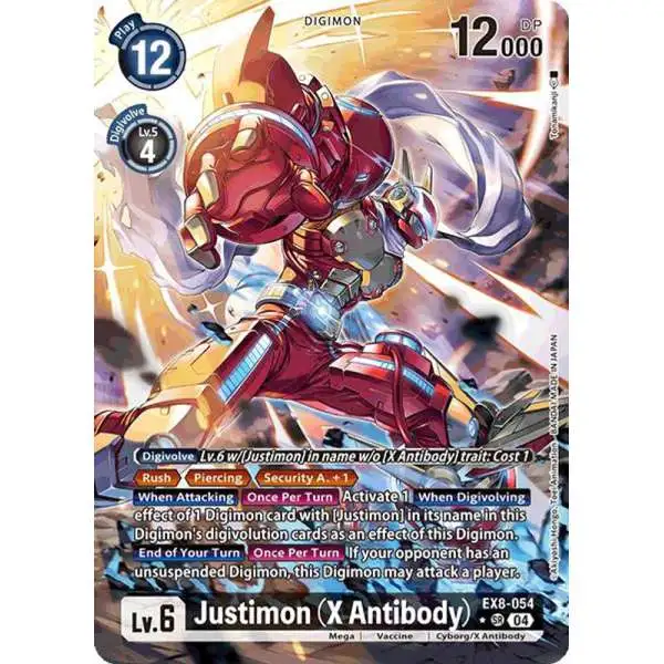 Digimon Trading Card Game Chain of Liberation Super Rare Justimon (X Antibody) EX8-054 [Alternate Art]
