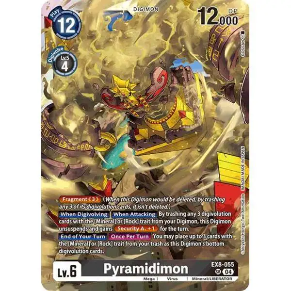 Digimon Trading Card Game Chain of Liberation Super Rare Pyramidimon EX8-055