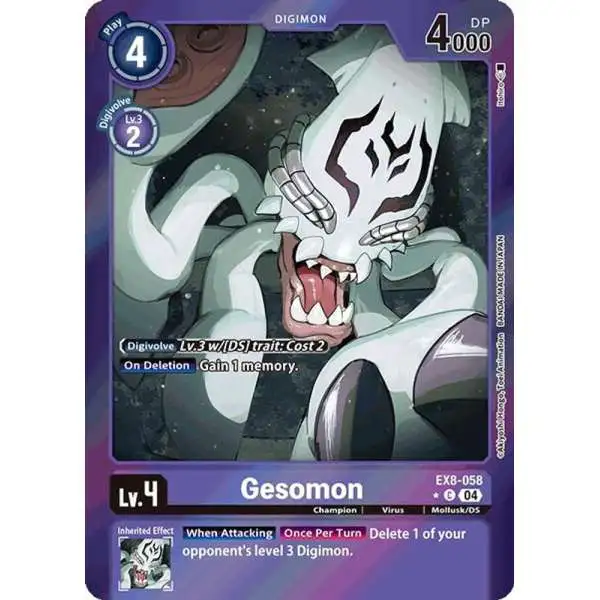 Digimon Trading Card Game Chain of Liberation Common Gesomon EX8-058 [Limited Foil]