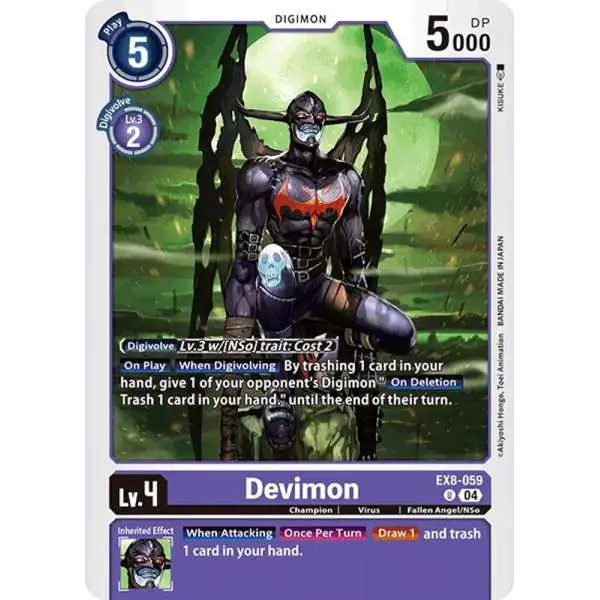 Digimon Trading Card Game Chain of Liberation Uncommon Devimon EX8-059