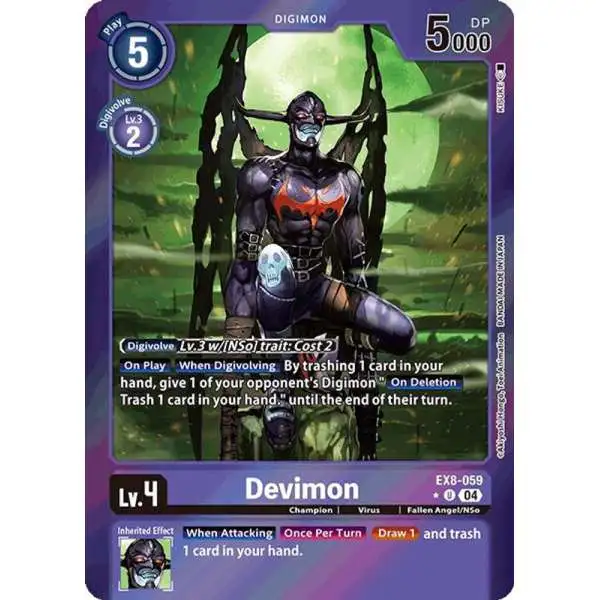 Digimon Trading Card Game Chain of Liberation Uncommon Devimon EX8-059 [Limited Foil]