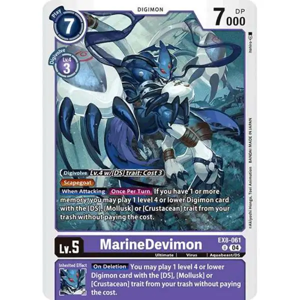 Digimon Trading Card Game Chain of Liberation Uncommon MarineDevimon EX8-061