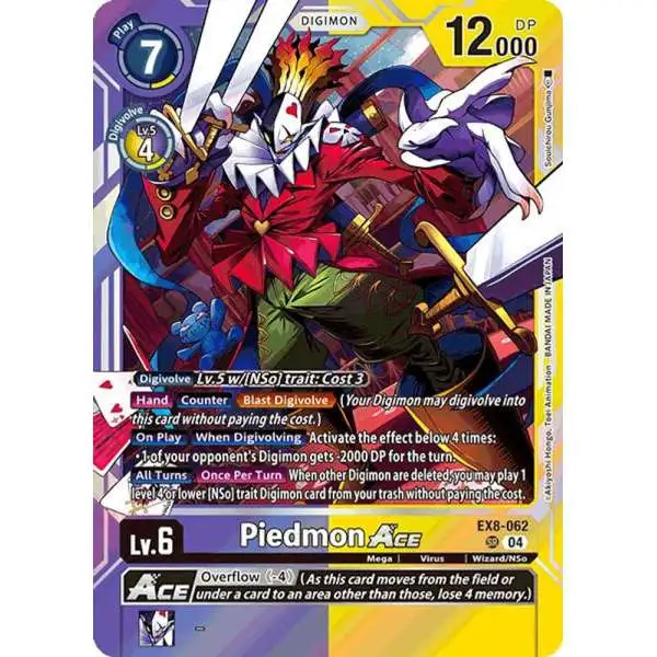 Digimon Trading Card Game Chain of Liberation Super Rare Piedmon ACE EX8-062