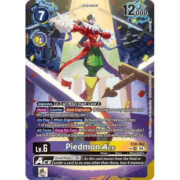 Digimon Trading Card Game Chain of Liberation Super Rare Piedmon ACE EX8-062 [Textured]