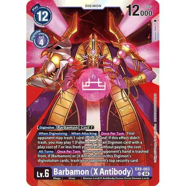 Digimon Trading Card Game Chain of Liberation Super Rare Barbamon (X Antibody) EX8-063