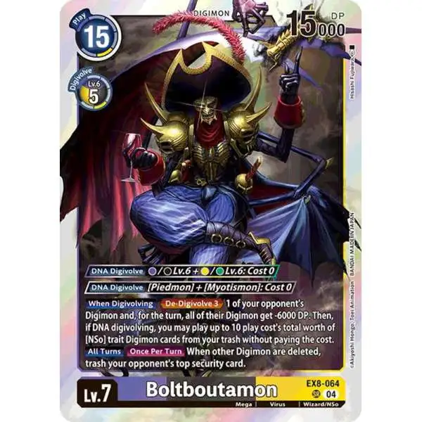 Digimon Trading Card Game Chain of Liberation Super Rare Boltboutamon EX8-064