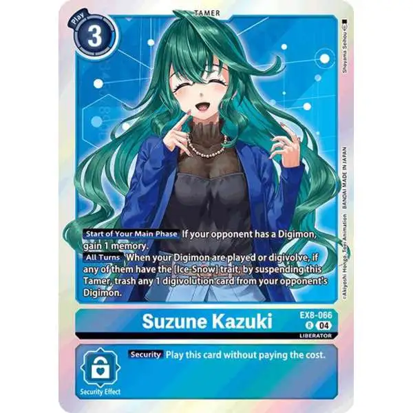 Digimon Trading Card Game Chain of Liberation Rare Suzune Kazuki EX8-066